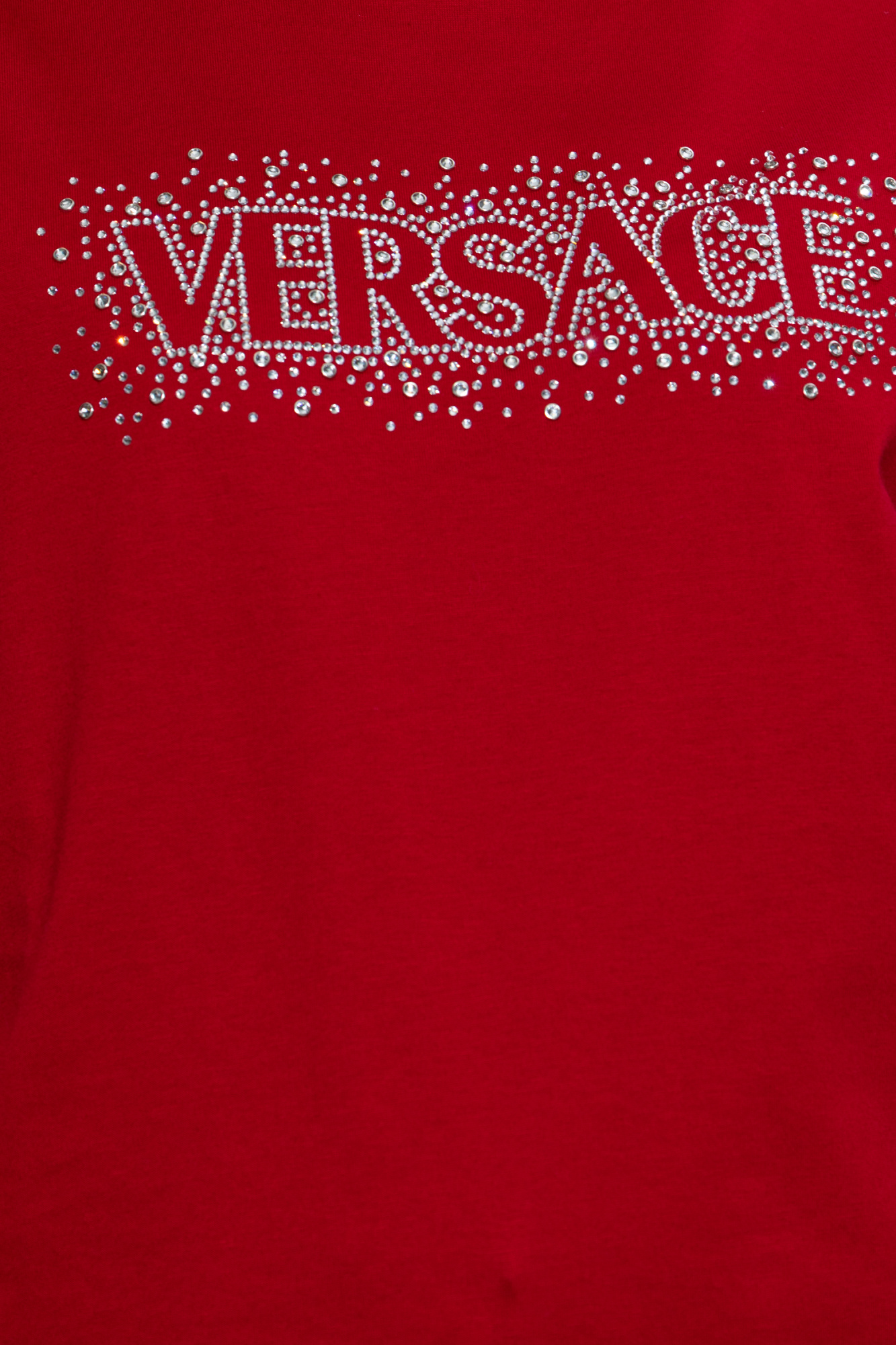 Red T-shirt with logo Versace - Vitkac AS